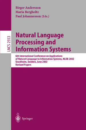 Buchcover Natural Language Processing and Information Systems | EAN 9783540003076 | ISBN 3-540-00307-X | ISBN 978-3-540-00307-6