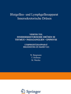 Buchcover Blutgefäss- und Lymphgefässapparat Innersekretorische Drüsen | W. Bargmann | EAN 9783540012948 | ISBN 3-540-01294-X | ISBN 978-3-540-01294-8