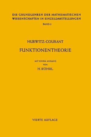 Buchcover Vorlesungen über allgemeine Funktionentheorie und elliptische Funktionen | Adolf Hurwitz | EAN 9783540031390 | ISBN 3-540-03139-1 | ISBN 978-3-540-03139-0