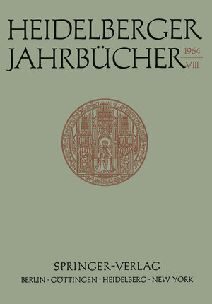 Buchcover Heidelberger Jahrbücher | Fritz Ernst | EAN 9783540031581 | ISBN 3-540-03158-8 | ISBN 978-3-540-03158-1
