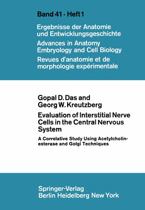 Buchcover Evaluation of Interstitial Nerve Cells in the Central Nervous System | G.D. Das | EAN 9783540040910 | ISBN 3-540-04091-9 | ISBN 978-3-540-04091-0