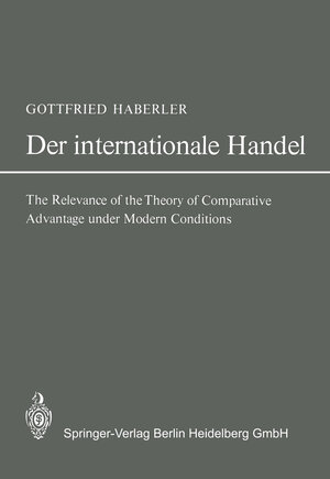 Buchcover Der Internationale Handel | Gottfried Haberler | EAN 9783540047940 | ISBN 3-540-04794-8 | ISBN 978-3-540-04794-0