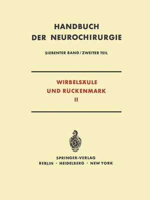 Buchcover Wirbelsäule und Rückenmark  | EAN 9783540051398 | ISBN 3-540-05139-2 | ISBN 978-3-540-05139-8