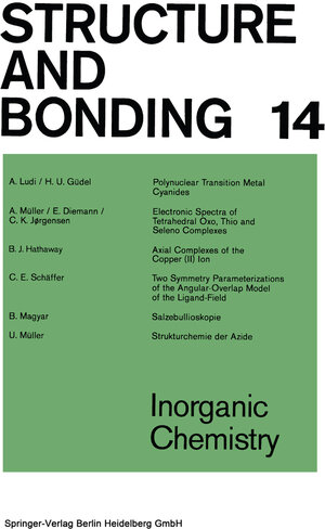 Buchcover Inorganic Chemistry | A. Ludi | EAN 9783540061625 | ISBN 3-540-06162-2 | ISBN 978-3-540-06162-5