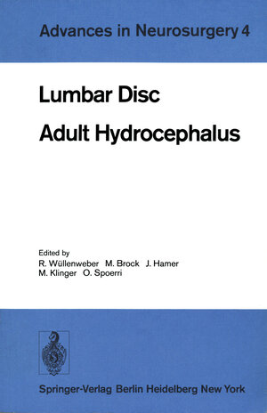 Buchcover Lumbar Disc Adult Hydrocephalus  | EAN 9783540081005 | ISBN 3-540-08100-3 | ISBN 978-3-540-08100-5