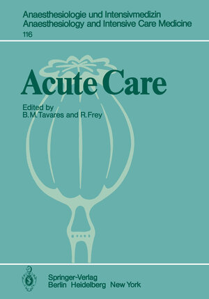 Buchcover Acute Care  | EAN 9783540092100 | ISBN 3-540-09210-2 | ISBN 978-3-540-09210-0