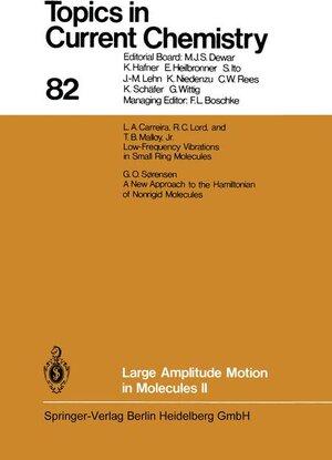 Buchcover Large Amplitude Motion in Molecules II | Kendall N. Houk | EAN 9783540093114 | ISBN 3-540-09311-7 | ISBN 978-3-540-09311-4