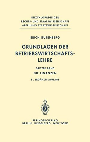 Buchcover Grundlagen der Betriebswirtschaftslehre | Erich Gutenberg | EAN 9783540099048 | ISBN 3-540-09904-2 | ISBN 978-3-540-09904-8