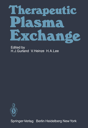 Buchcover Therapeutic Plasma Exchange  | EAN 9783540105909 | ISBN 3-540-10590-5 | ISBN 978-3-540-10590-9