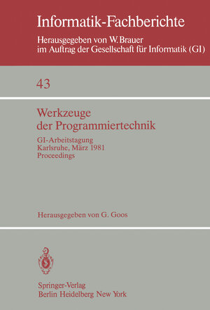 Buchcover Werkzeuge der Programmiertechnik  | EAN 9783540107255 | ISBN 3-540-10725-8 | ISBN 978-3-540-10725-5