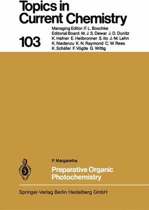Buchcover Preparative Organic Photochemistry | P. Margaretha | EAN 9783540113881 | ISBN 3-540-11388-6 | ISBN 978-3-540-11388-1