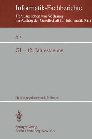 Buchcover GI-12. Jahrestagung  | EAN 9783540116097 | ISBN 3-540-11609-5 | ISBN 978-3-540-11609-7