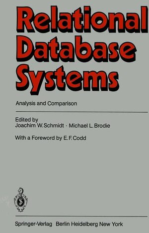 Buchcover Relational Database Systems | EAN 9783540120322 | ISBN 3-540-12032-7 | ISBN 978-3-540-12032-2