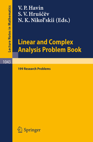 Buchcover Linear und Complex Analysis Problem Book  | EAN 9783540128694 | ISBN 3-540-12869-7 | ISBN 978-3-540-12869-4