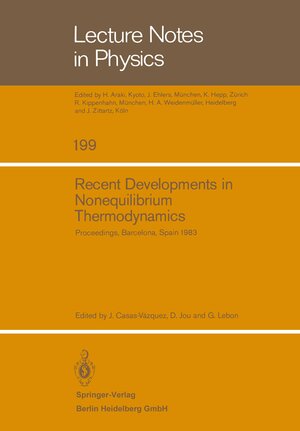 Buchcover Recent Developments in Nonequilibrium Thermodynamics  | EAN 9783540129271 | ISBN 3-540-12927-8 | ISBN 978-3-540-12927-1