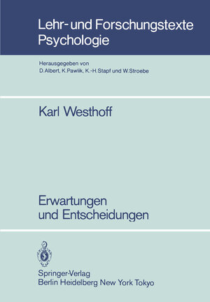 Buchcover Erwartungen und Entscheidungen | Karl Westhoff | EAN 9783540160069 | ISBN 3-540-16006-X | ISBN 978-3-540-16006-9