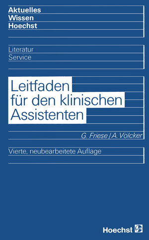 Buchcover Leitfaden für den klinischen Assistenten | Gernot Friese | EAN 9783540161523 | ISBN 3-540-16152-X | ISBN 978-3-540-16152-3