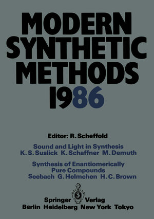 Buchcover Modern Synthetic Methods 1986  | EAN 9783540165262 | ISBN 3-540-16526-6 | ISBN 978-3-540-16526-2