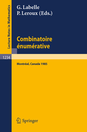 Buchcover Combinatoire enumerative | EAN 9783540172079 | ISBN 3-540-17207-6 | ISBN 978-3-540-17207-9