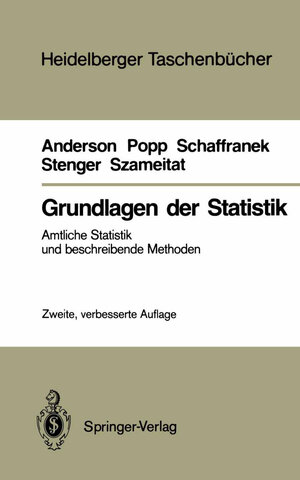 Buchcover Grundlagen der Statistik | Oskar Anderson | EAN 9783540186892 | ISBN 3-540-18689-1 | ISBN 978-3-540-18689-2