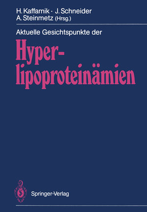 Buchcover Aktuelle Gesichtspunkte der Hyperlipoproteinämien  | EAN 9783540190233 | ISBN 3-540-19023-6 | ISBN 978-3-540-19023-3