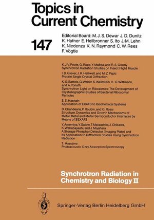 Buchcover Synchrotron Radiation in Chemistry and Biology II  | EAN 9783540190400 | ISBN 3-540-19040-6 | ISBN 978-3-540-19040-0