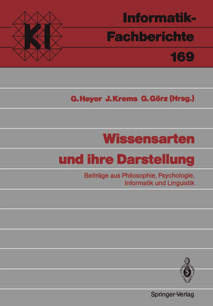 Buchcover Wissensarten und ihre Darstellung  | EAN 9783540190714 | ISBN 3-540-19071-6 | ISBN 978-3-540-19071-4
