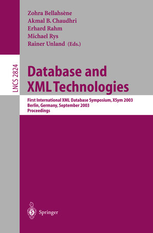 Buchcover Database and XML Technologies  | EAN 9783540200550 | ISBN 3-540-20055-X | ISBN 978-3-540-20055-0
