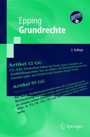 Buchcover Grundrechte | Volker Epping | EAN 9783540227144 | ISBN 3-540-22714-8 | ISBN 978-3-540-22714-4