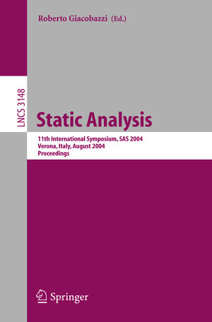 Buchcover Static Analysis  | EAN 9783540227915 | ISBN 3-540-22791-1 | ISBN 978-3-540-22791-5