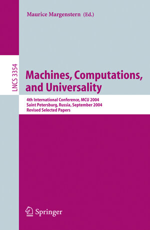 Buchcover Machines, Computations, and Universality  | EAN 9783540252610 | ISBN 3-540-25261-4 | ISBN 978-3-540-25261-0