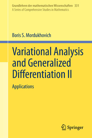 Variational Analysis and Generalized Differentiation II. Applications