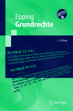 Buchcover Grundrechte | Volker Epping | EAN 9783540269380 | ISBN 3-540-26938-X | ISBN 978-3-540-26938-0