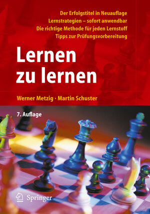 Buchcover Lernen zu lernen | Werner Metzig | EAN 9783540292524 | ISBN 3-540-29252-7 | ISBN 978-3-540-29252-4
