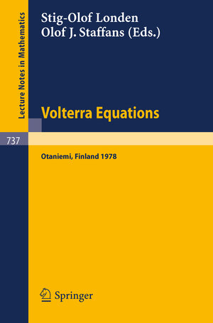 Buchcover Volterra Equations  | EAN 9783540350354 | ISBN 3-540-35035-7 | ISBN 978-3-540-35035-4