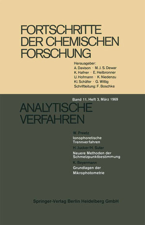 Buchcover Analytische Verfahren | W. Preetz | EAN 9783540359524 | ISBN 3-540-35952-4 | ISBN 978-3-540-35952-4
