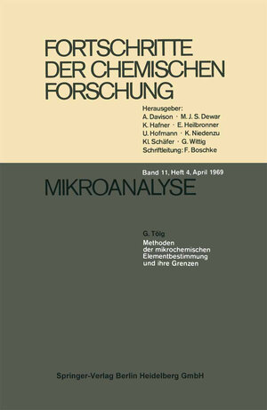 Buchcover Mikroanalyse | G. Tölg | EAN 9783540359531 | ISBN 3-540-35953-2 | ISBN 978-3-540-35953-1