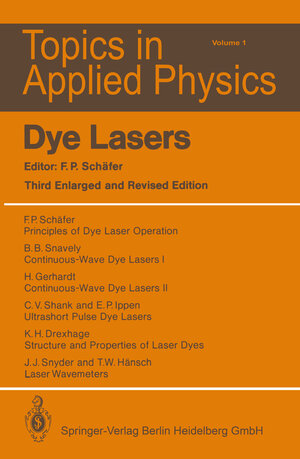 Buchcover Dye Lasers | EAN 9783540368878 | ISBN 3-540-36887-6 | ISBN 978-3-540-36887-8