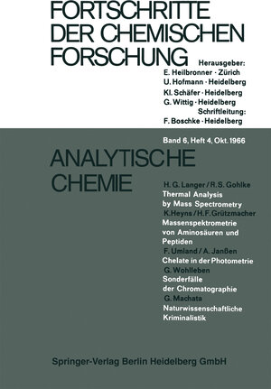 Buchcover Analytische Chemie | H. G. Langer | EAN 9783540371557 | ISBN 3-540-37155-9 | ISBN 978-3-540-37155-7