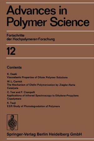 Buchcover Advances in Polymer Science | H.-J. Cantow | EAN 9783540377726 | ISBN 3-540-37772-7 | ISBN 978-3-540-37772-6