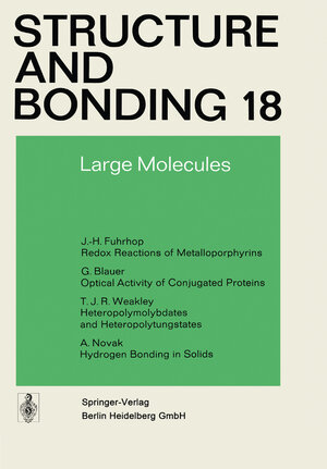 Buchcover Large Molecules | J.-H. Fuhrhop | EAN 9783540379324 | ISBN 3-540-37932-0 | ISBN 978-3-540-37932-4