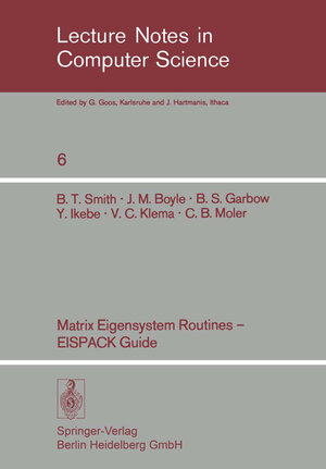 Buchcover Matrix Eigensystem Routines - EISPACK Guide | B.T. Smith | EAN 9783540380047 | ISBN 3-540-38004-3 | ISBN 978-3-540-38004-7