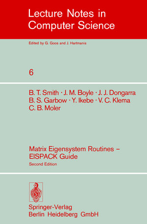 Buchcover Matrix Eigensystem Routines - EISPACK Guide | B.T. Smith | EAN 9783540380153 | ISBN 3-540-38015-9 | ISBN 978-3-540-38015-3