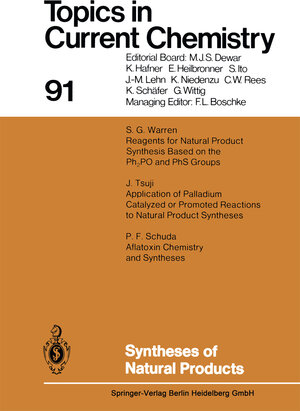 Buchcover Syntheses of Natural Products | S. G. Warren | EAN 9783540389897 | ISBN 3-540-38989-X | ISBN 978-3-540-38989-7