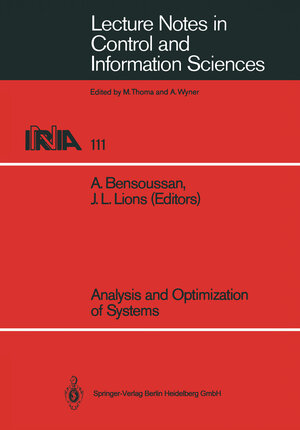 Buchcover Analysis and Optimization of Systems | EAN 9783540391616 | ISBN 3-540-39161-4 | ISBN 978-3-540-39161-6