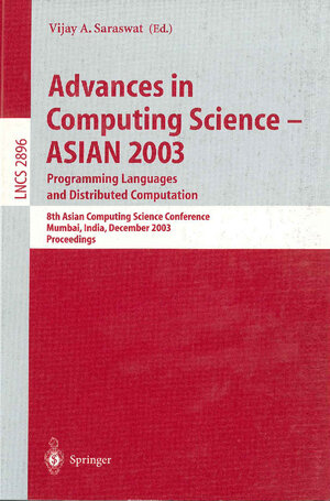 Buchcover Advances in Computing Science - ASIAN 2003, Programming Languages and Distributed Computation | EAN 9783540409656 | ISBN 3-540-40965-3 | ISBN 978-3-540-40965-6