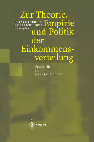 Buchcover Zur Theorie, Empirie und Politik der Einkommensverteilung  | EAN 9783540427841 | ISBN 3-540-42784-8 | ISBN 978-3-540-42784-1