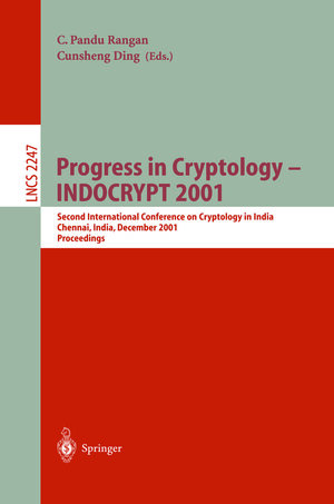 Buchcover Progress in Cryptology - INDOCRYPT 2001 | EAN 9783540430100 | ISBN 3-540-43010-5 | ISBN 978-3-540-43010-0