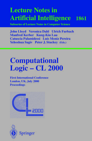 Buchcover Computational Logic — CL 2000 | EAN 9783540449577 | ISBN 3-540-44957-4 | ISBN 978-3-540-44957-7