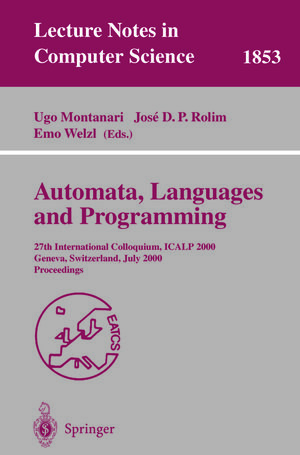 Buchcover Automata, Languages and Programming | EAN 9783540450221 | ISBN 3-540-45022-X | ISBN 978-3-540-45022-1
